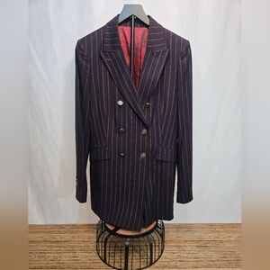 Bespoke & Company Womens Size 37 Red And Black Blazer
